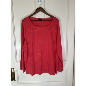 Talbots Red Long Sleeve Blouse
